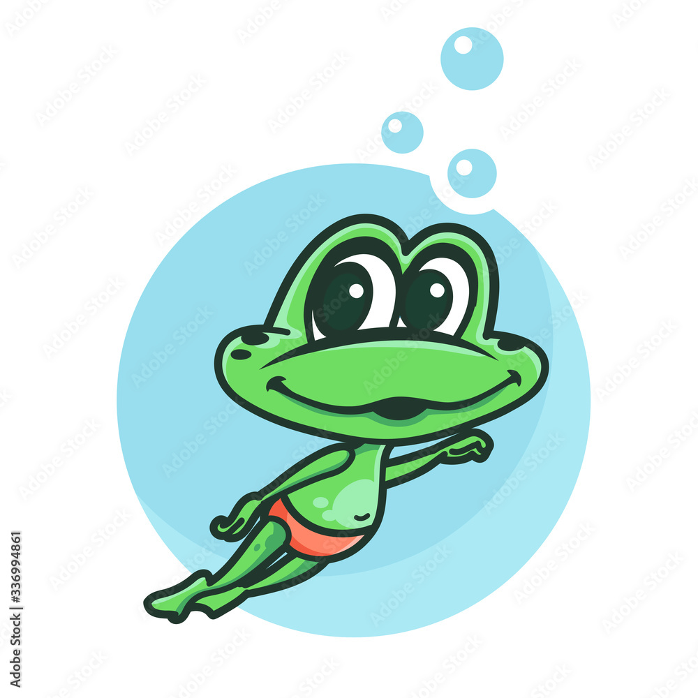 Fototapeta premium Cartoon frog