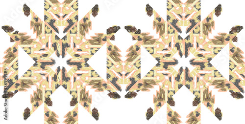 Drapery curves pagan tripe seamless pattern. Indian old surface background. Vector