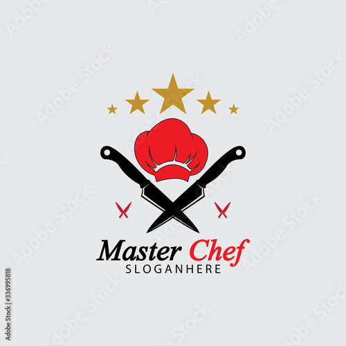 Master Chef Logo Design Vector Illustration