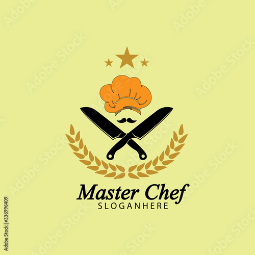 Master Chef Logo Design Vector Illustration