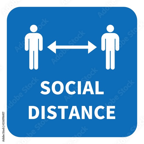 Simple icon representing social distance
