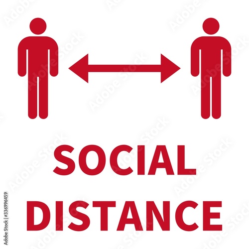 Simple icon representing social distance