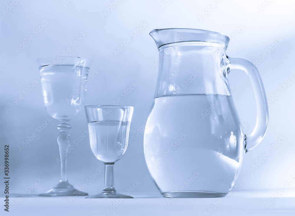 Jug and glass with drinking water
Jug and glass with drinking water