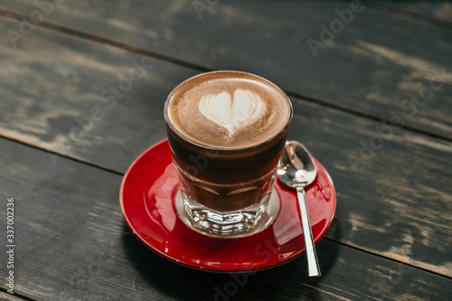 cortado coffee close up photo