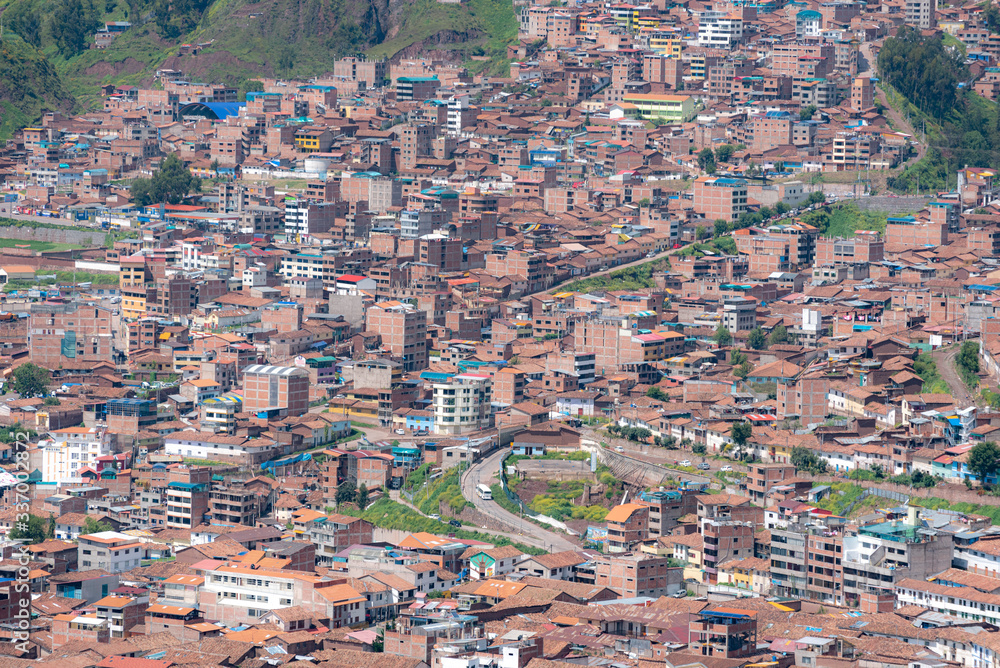 Aerial view of Cusco, Peru