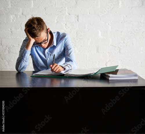 Man reviewing some paperwork
