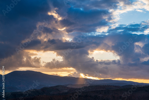 cloudy sunset in Ugijar (Granada)