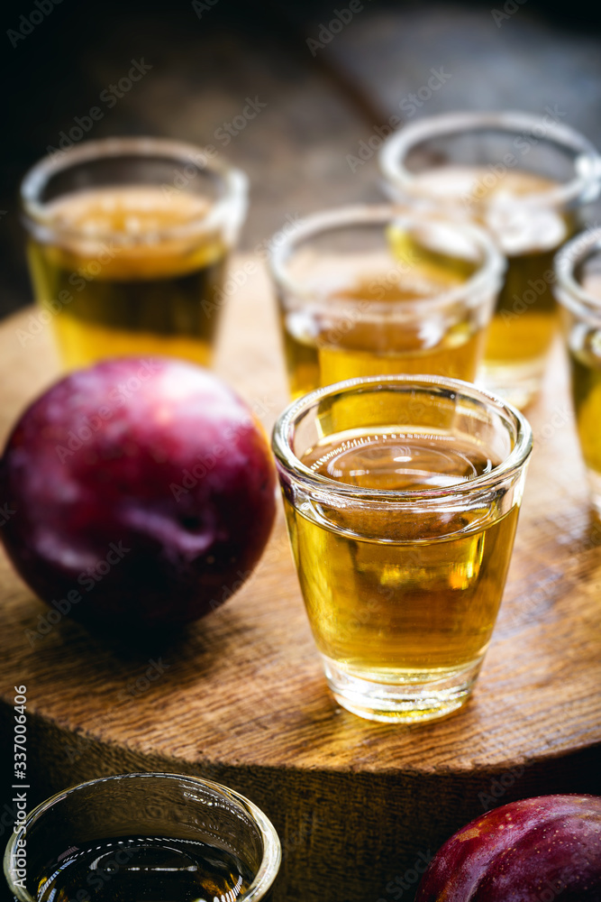 Brazilian plum liquor. Fruit-based alcoholic drink, homemade at home. Export product. Brazilian plum liquor. Fruit-based alcoholic drink, homemade at home. Export product.