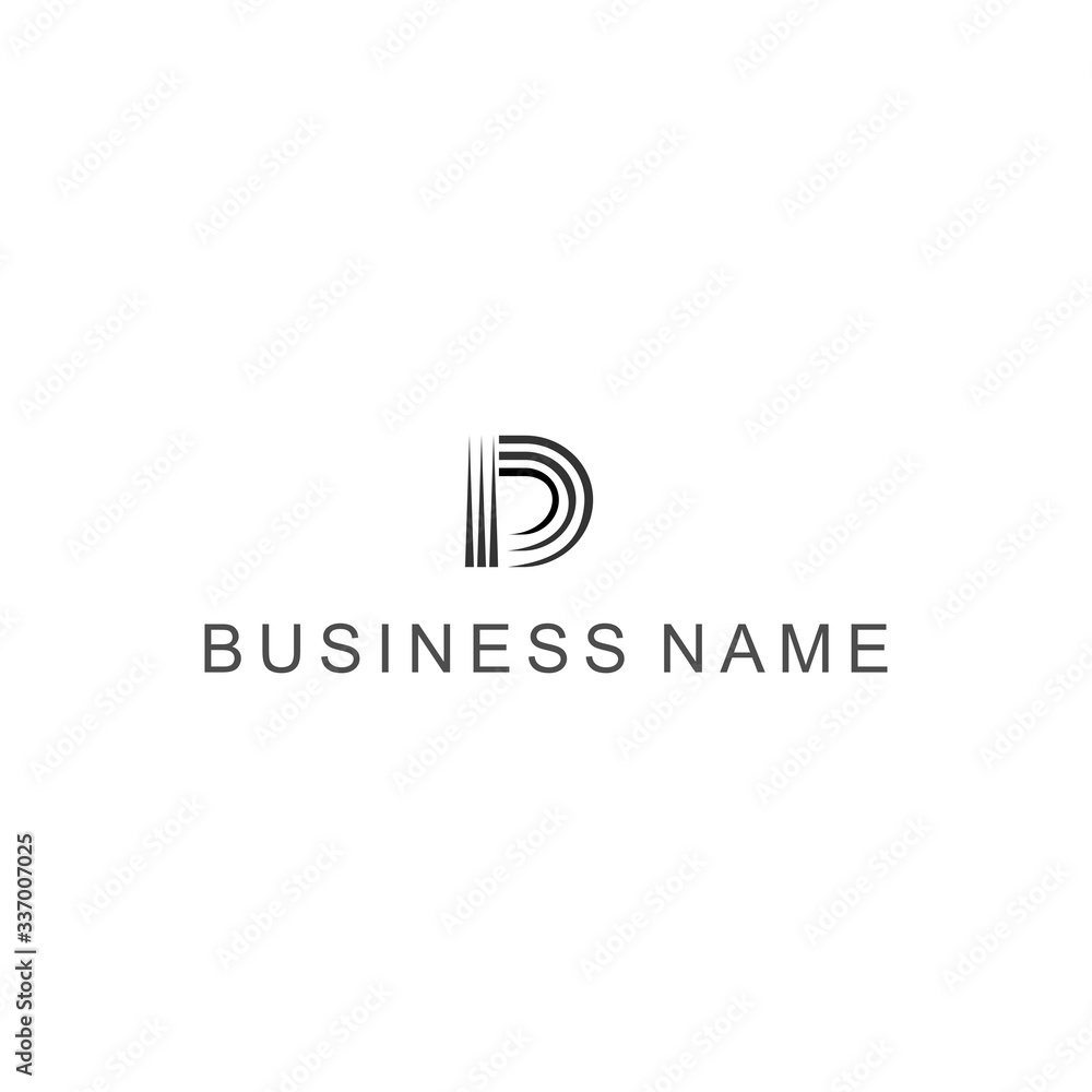 Modern Letter D Logo Design with Line Art Style for Business Identity and Branding Concept Vector Illustration Isolated on White Background for Corporate Monogram or Company Symbol Modern Letter D Logo Design with Line Art Style for Business Identity and Branding Concept Vector Illustration Isolated on White Background for Corporate Monogram or Company Symbol