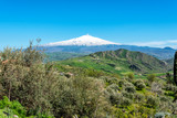 Views of Mount Etna from the Nebrodi Park in Sicily, Italy