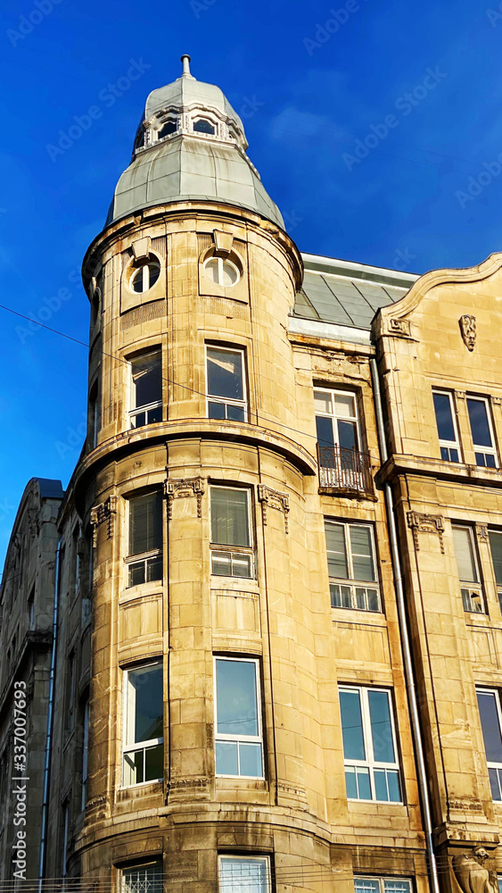 Fototapeta premium Old buildings in the historic part of Lviv, Ukraine