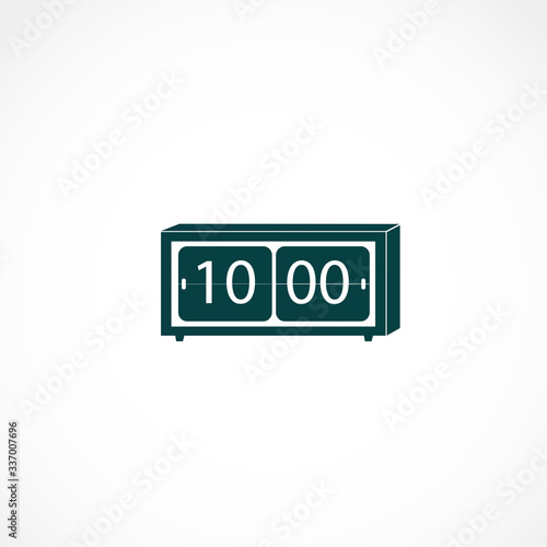 Digital clock icon. isolated vector element