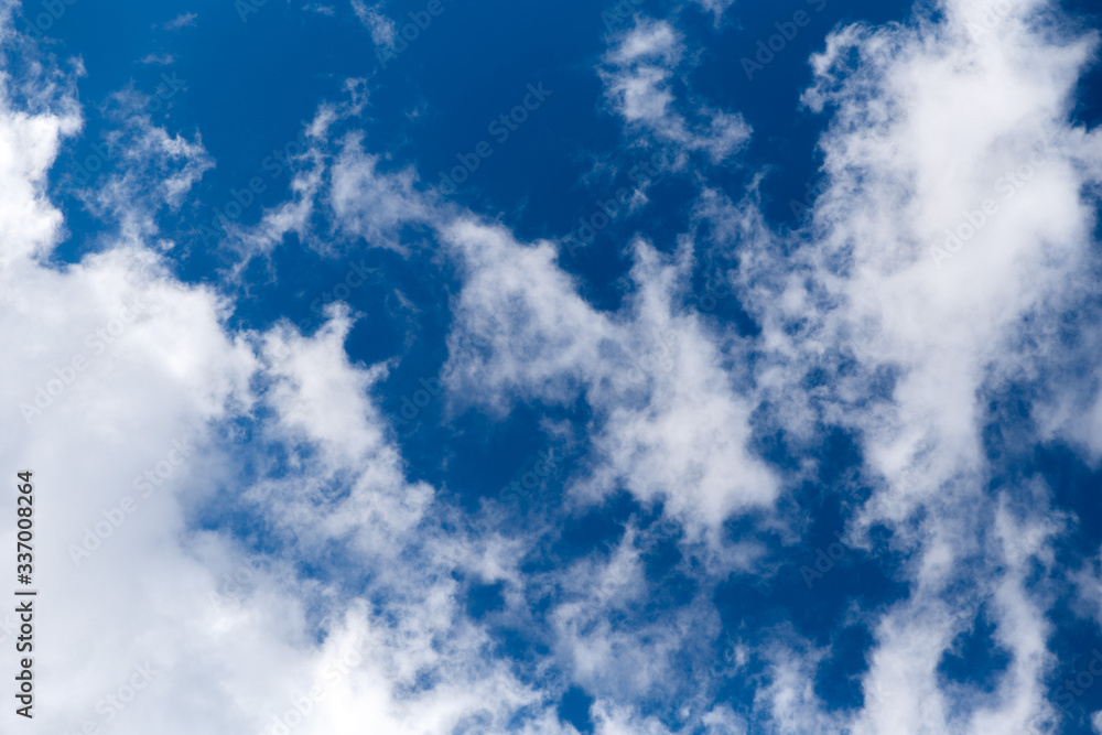 Fototapeta premium Blue sky with cloud. Clearing day and Good weather in the morning.