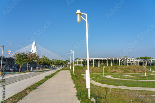 Konan Ai-Qin Bridge, Central Taiwan Science Park. The new landmark in Taichung City, Taiwan photo