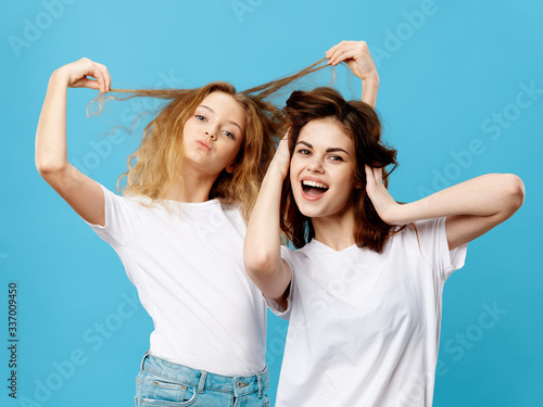 two happy women