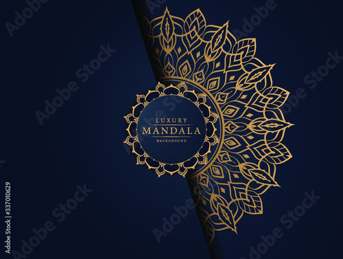  Modern luxury ornamental mandala background with arabesque pattern arabic islamic east style.decorative mandala for print, poster, cover, brochure, flyer, banner