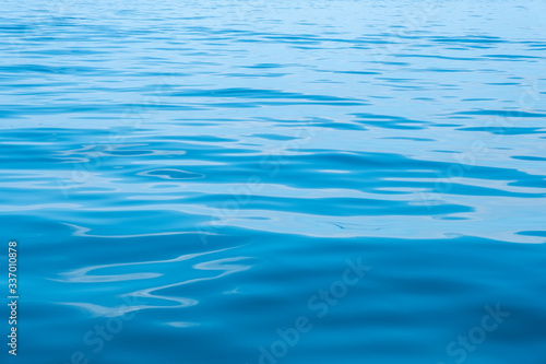 Surface of beautiful blue Ocean ripple background texture for background or backdrop