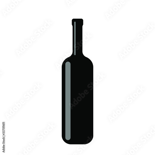 wine bottle vector illustration