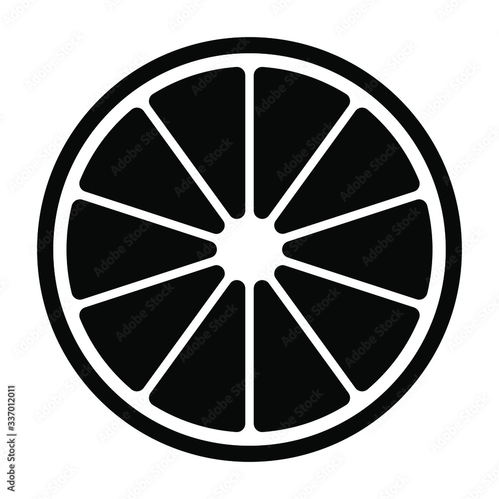 lemon slice vector illustration