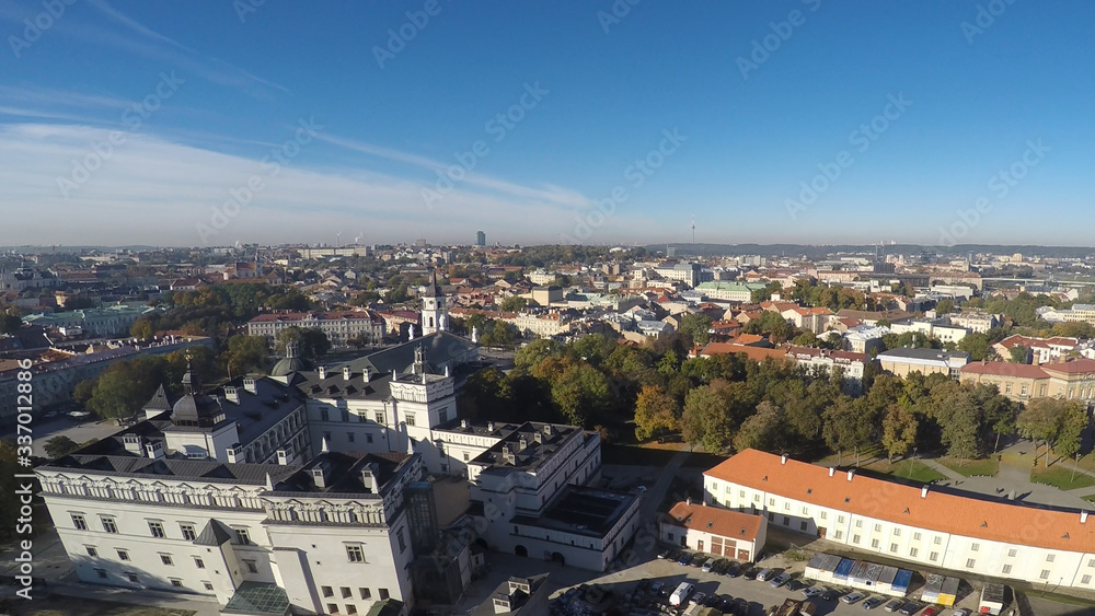 The skyline of Vilnius in Lithuania