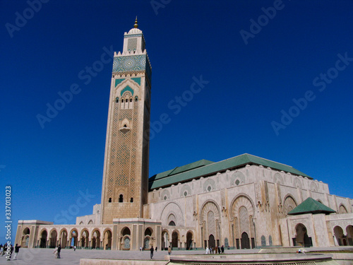 Morocco. Beautiful mosque and minaret of Hassan II; Casablanca