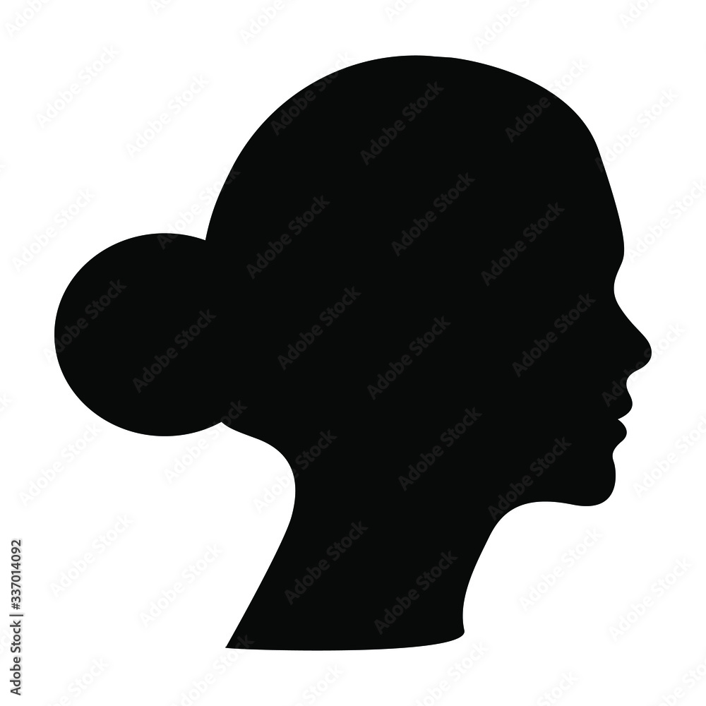 silhouette of a woman vector isolated