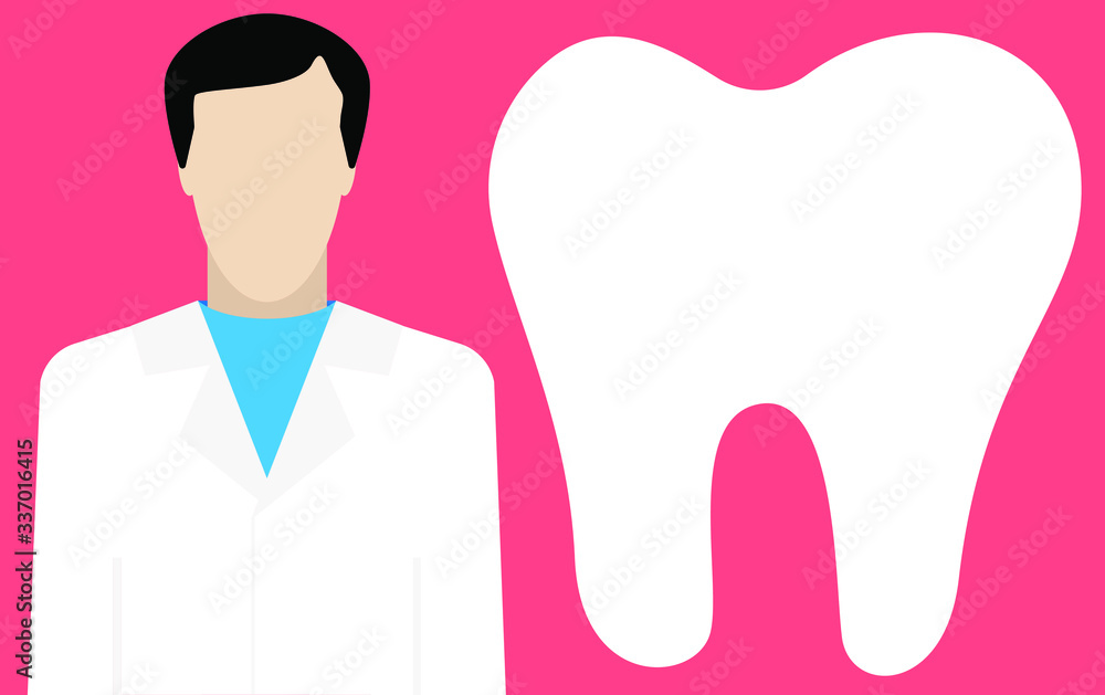 vector illustration of tooth and dentist vector illustration of tooth and dentist