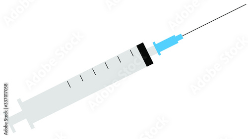 syringe on white background
