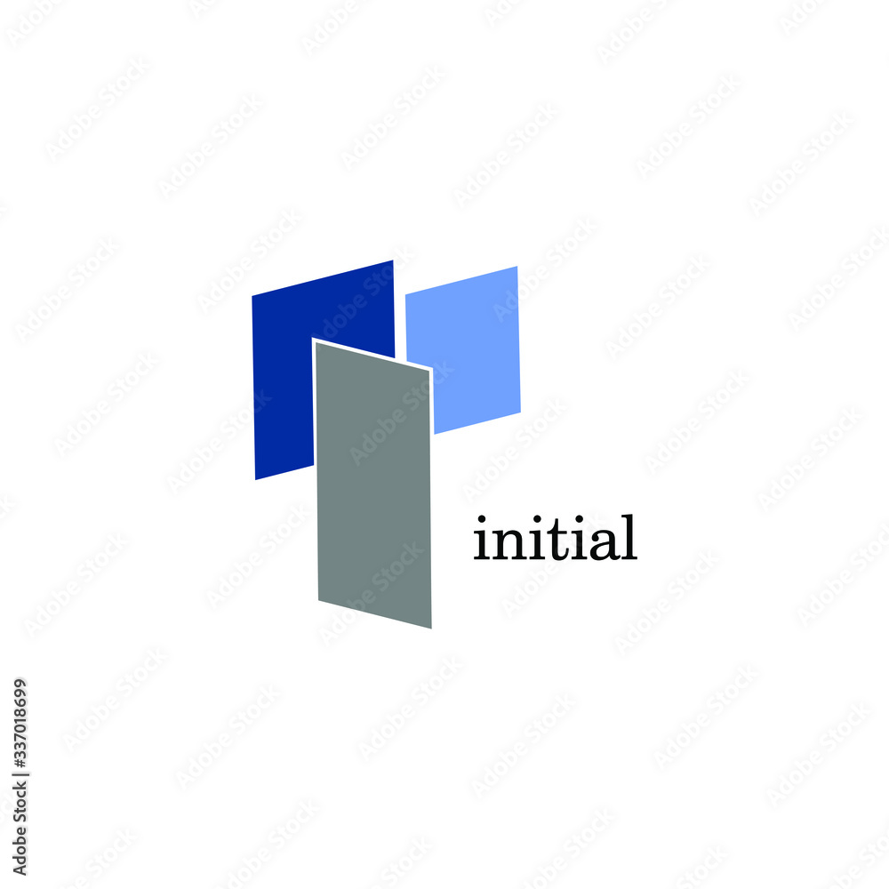 P abstract logo in much color. P abstract logo in much color.