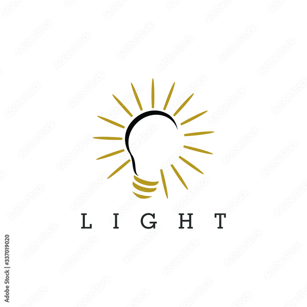 light bulb line vector logo