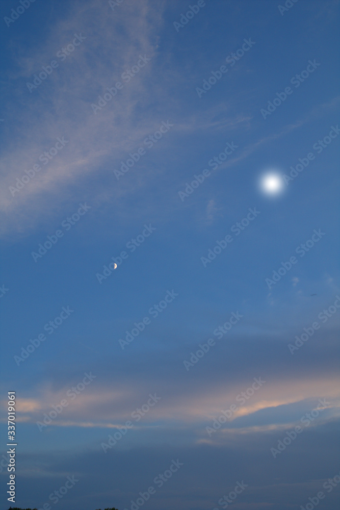 sun and clouds,sky, moon,beautiful, evening,space, weather, sun and clouds,sky, moon,beautiful, evening,space, weather,