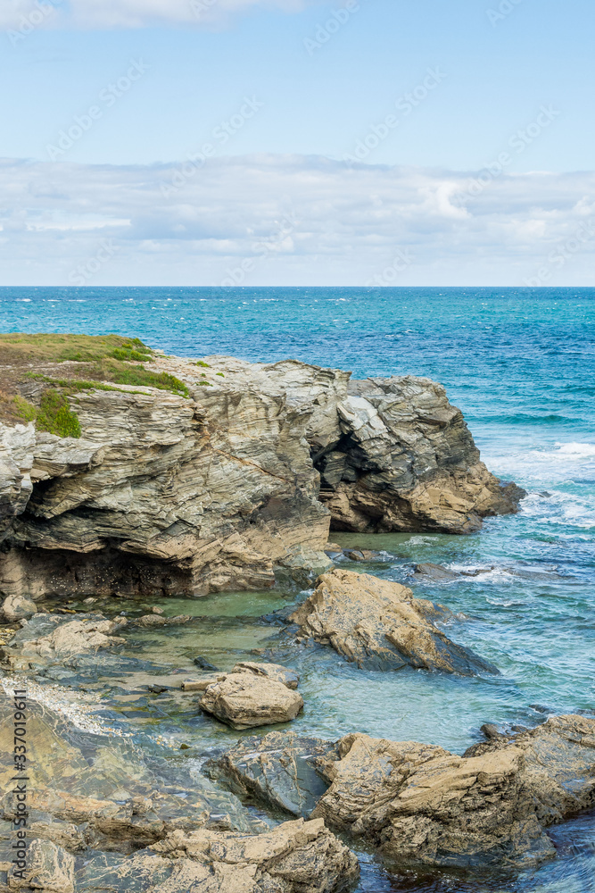 Praia das Catedrais, a famous beach in the atlantic coast of Spain. Praia das Catedrais, a famous beach in the atlantic coast of Spain.