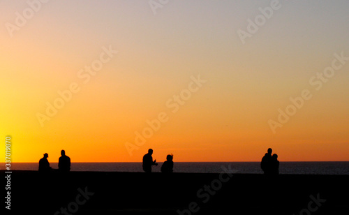Morocco. Rabat at sunset from the walls