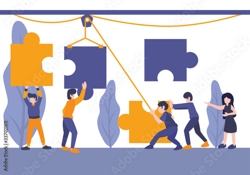 Business concept. Team meta...