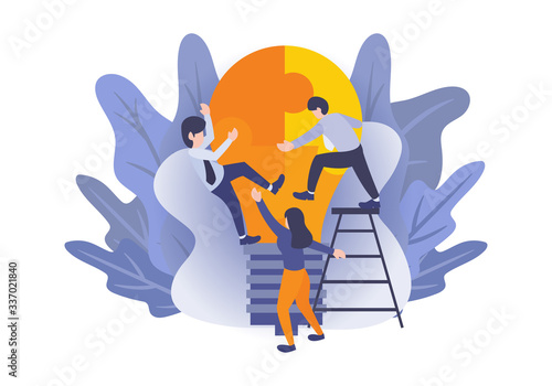 Collaboration concept. Flat...