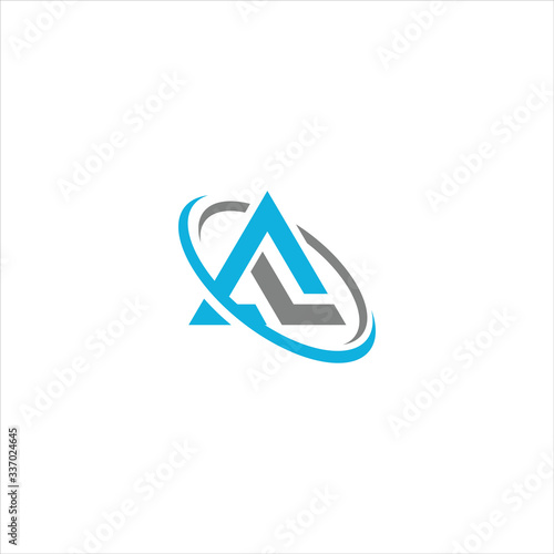 Initial letter la logo or al logo vector design template