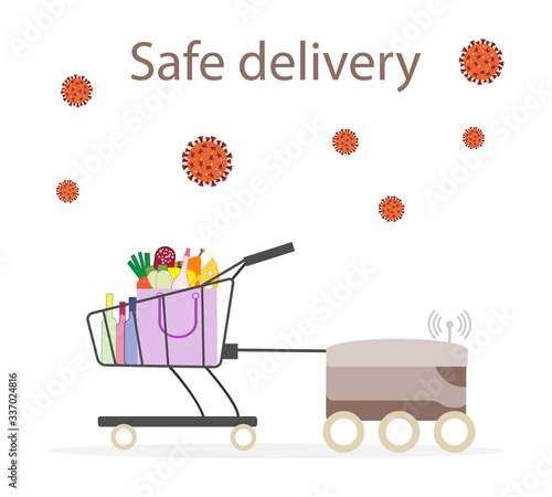 Quarantine Virus Online Order Safe delivery Robot