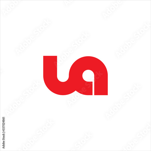 Initial letter la or al logo vector design template
