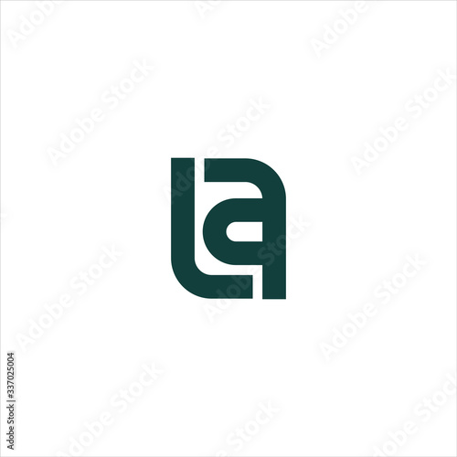 Initial letter la or al logo vector design template
