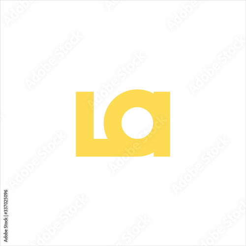 Initial letter la or al logo design template