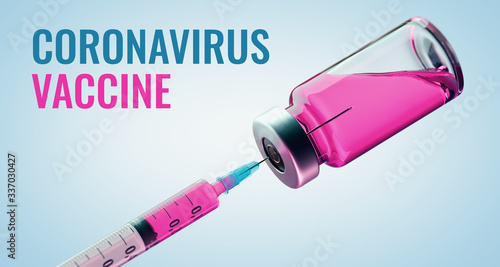 Vaccination concept image with Coronavirus vaccine. photo