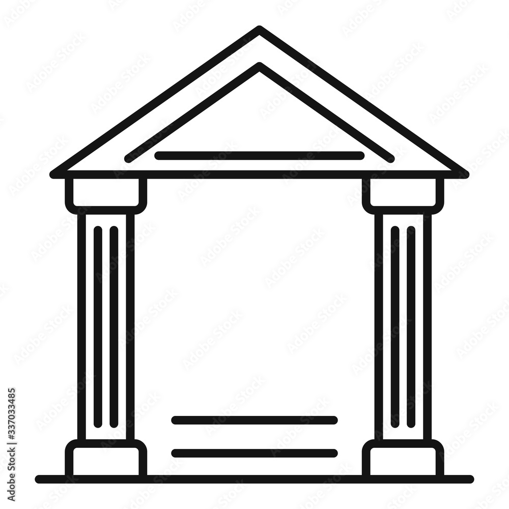 Startup bank credit icon. Outline startup bank credit vector icon for web design isolated on white background Startup bank credit icon. Outline startup bank credit vector icon for web design isolated on white background