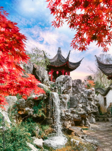 Photography Grand View Garden scenery in Shanghai, China