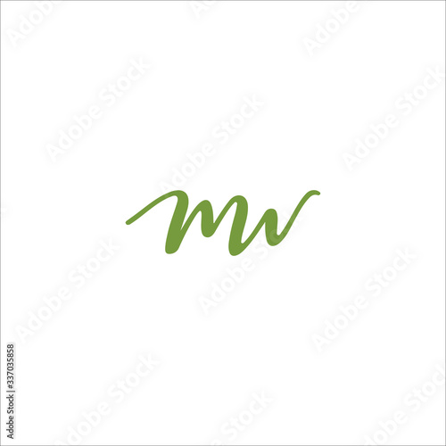 Obraz na plátně Initial letter mw logo or wm logo vector design template