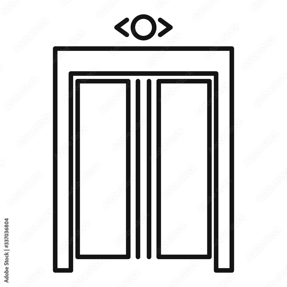 Floor elevator icon. Outline floor elevator vector icon for web design isolated on white background Floor elevator icon. Outline floor elevator vector icon for web design isolated on white background