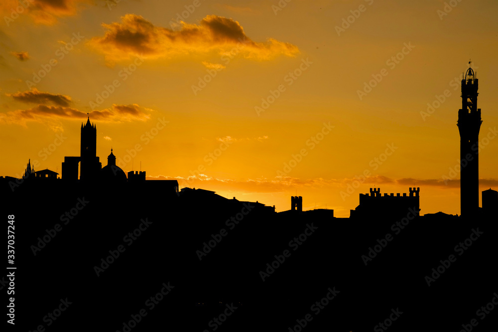 Obraz premium medieval city of Siena in Tuscany