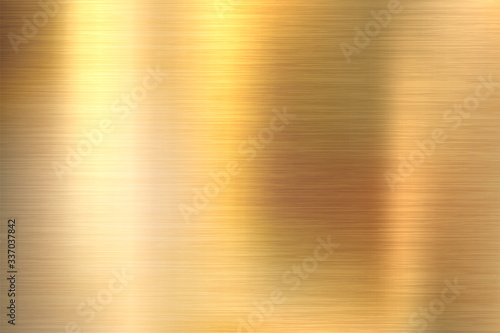 Realistic brushed metal texture. Polished stainless steel background. Vector illustration.