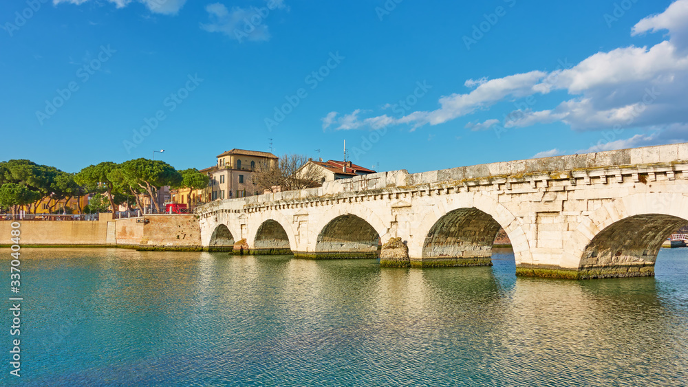 Bridge of Tiberius in Rimini