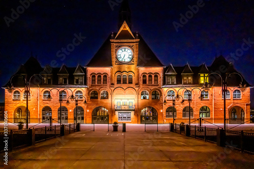 Central railroad of New Jersey Terminal at night