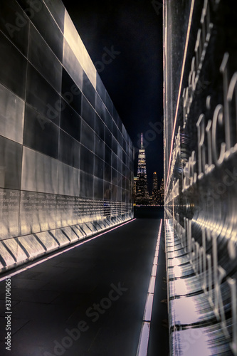 Empty Sky Memorial, New Jersey at night